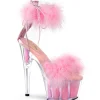 Rose 18 cm ADORE-724F sandales à talons hauts et plumes pole dance