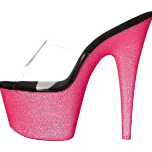 Rose 18 cm ADORE-701UVG neon plateforme mules talons hauts