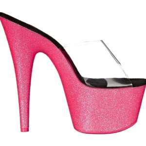 Rose 18 cm ADORE-701UVG neon plateforme mules talons hauts