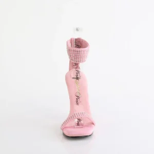 Rose 11,5 cm CHIC-40 bande de cheville sandales talon aiguille en métal