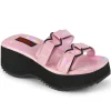Rose 6,5 cm DemoniaCult FLIP-12 mules plateforme de emo gothic