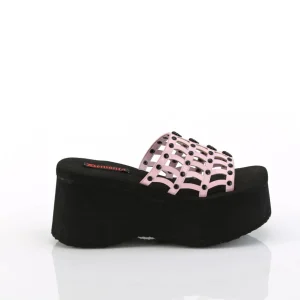 Rose 9 cm DemoniaCult FUNN-13 mules plateforme de emo gothic