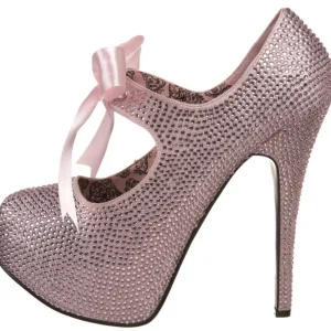 Rose Strass 14,5 cm Burlesque TEEZE-04R Talons Aiguilles Escarpins
