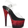 Rouge 18 cm ADORE-708SS etincelle sandales avec plateforme