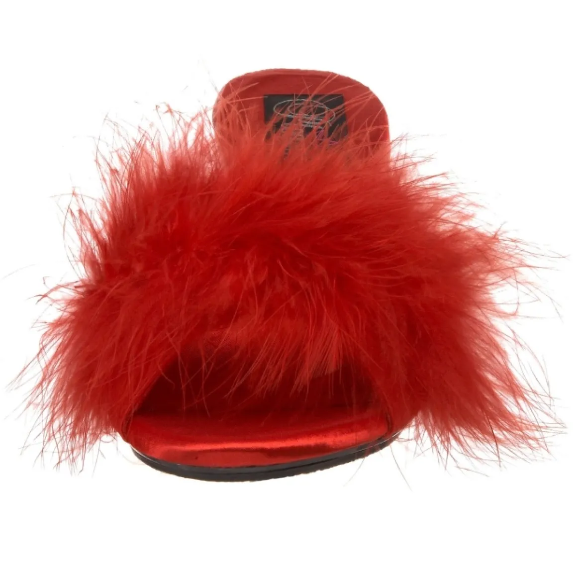rouge__cm_bellef_plumes_d_3.webp Rouge 8 cm BELLE-301F plumes de marabout Mules Chaussures