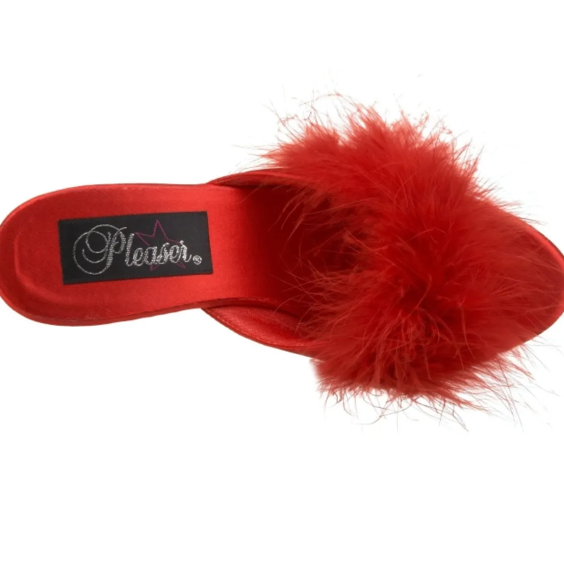 rouge__cm_bellef_plumes_d_5.webp Rouge 8 cm BELLE-301F plumes de marabout Mules Chaussures