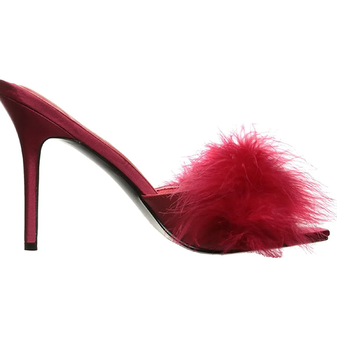 rouge__cm_classiquef_mule_2.webp Rouge 10 cm CLASSIQUE-01F mules femmes avec plumes de marabout