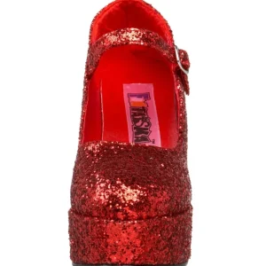 Rouge Etincelle 11 cm MARYJANE-50G Escarpins Talon Haut Mary Jane