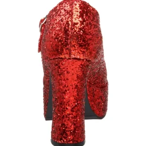 Rouge Etincelle 11 cm MARYJANE-50G Escarpins Talon Haut Mary Jane