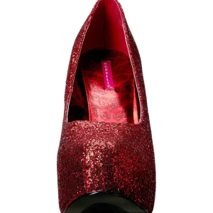 Rouge Glitter 14,5 cm Burlesque TEEZE-06GW pieds larges escarpins pour homme