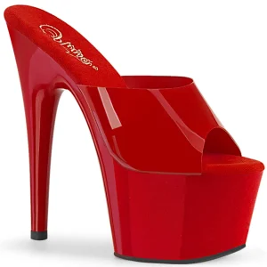 Rouge Jelly-Like 18 cm ADORE-701N mules talons hauts de pole dance