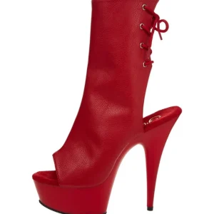 Rouge Mat 15 cm DELIGHT-1018 Plateforme Bottines