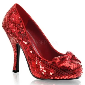 Rouge Paillettes 11,5 cm OZ-06 Chaussures Escarpins de Soirée