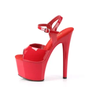 Rouge sandales plateforme 18 cm PASSION-709 sandales talons hauts pleaser