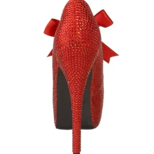 Rouge Strass 14,5 cm Burlesque TEEZE-04R Talons Aiguilles Escarpins