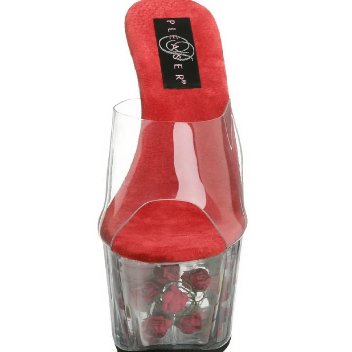 rouge_transparent__cm_ado_3.webp Rouge Transparent 18 cm ADORE-701FL Plateforme Mules Hautes