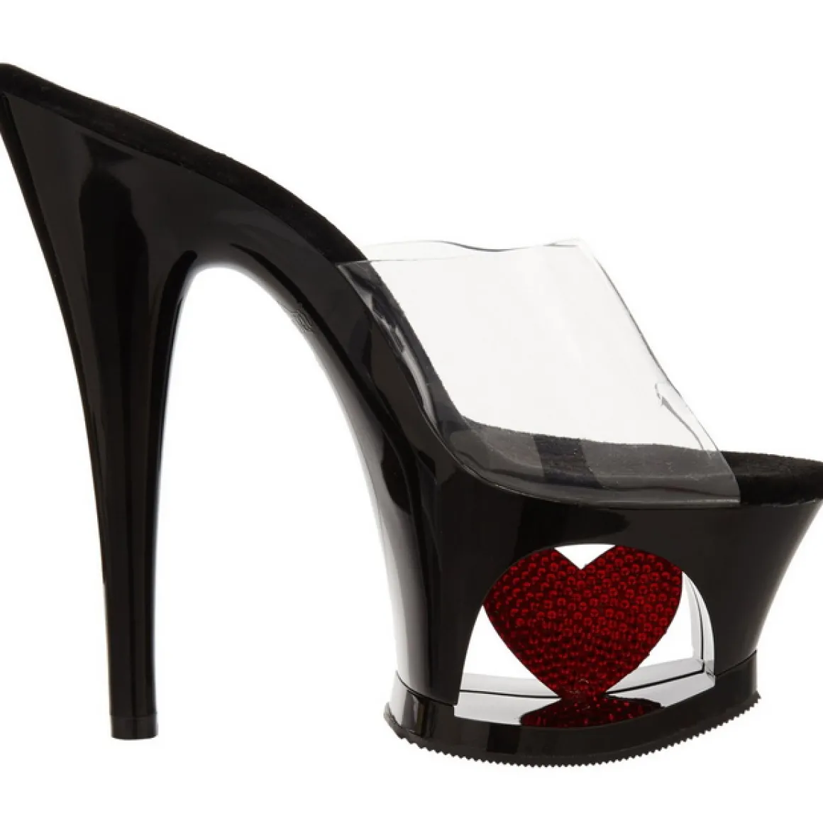 rouge_transparent__cm_ple_2.webp Rouge Transparent 18 cm Pleaser MOON-701HRS Plateforme Mules Hautes