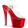 Rouge Transparent 18 cm SKY-308 Plateforme Haut Talon