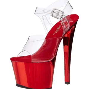 Rouge Transparent 18 cm SKY-308 Plateforme Haut Talon