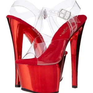 Rouge Transparent 18 cm SKY-308 Plateforme Haut Talon