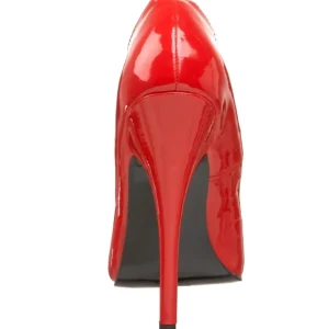 Rouge Verni 15 cm DOMINA-420 talon aiguille très haut et bout pointu