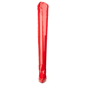 Rouge Verni 13,5 cm INDULGE-3000 Cuissardes Haut Talon