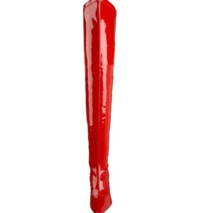 Rouge Verni 9,5 cm LUST-3000 bottes overknee femme