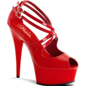 Rouge Verni 15 cm Pleaser DELIGHT-612 Escarpins Haut Talon