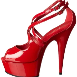 Rouge Verni 15 cm Pleaser DELIGHT-612 Escarpins Haut Talon