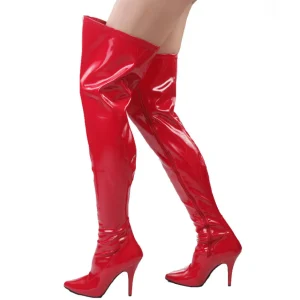 Rouge Verni 13 cm SEDUCE-3000 bottes overknee femme