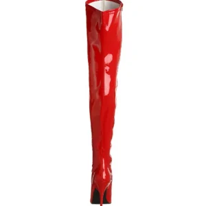 Rouge Verni 13 cm SEDUCE-3000 bottes overknee femme