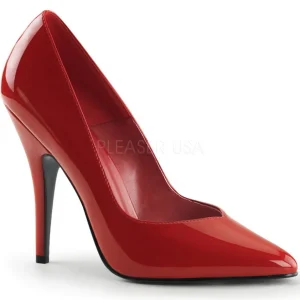 Rouge Verni 13 cm SEDUCE-420V Escarpins Talons Aiguilles Hommes