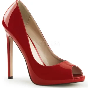 Rouge Verni 13 cm SEXY-42 Chaussures Escarpins Classiques