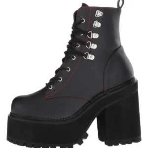 Similicuir 12 cm ASSAULT-100 bottines gothique semelles épaisses