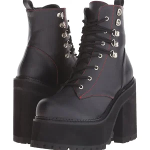 Similicuir 12 cm ASSAULT-100 bottines gothique semelles épaisses