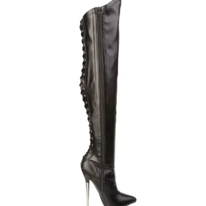 Similicuir 16 cm DAGGER-3060 fétiche cuissardes bottes