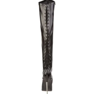 Similicuir 16 cm DAGGER-3060 fétiche cuissardes bottes