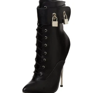 Similicuir 16 cm DAGGER-1023 fétiche bottines à talons hauts