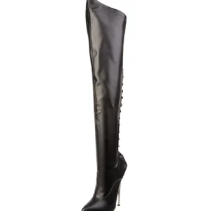 Similicuir 16 cm DAGGER-3060 fétiche cuissardes bottes