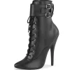 Similicuir 15 cm DOMINA-1023 fétiche bottines à talons aiguilles noirs