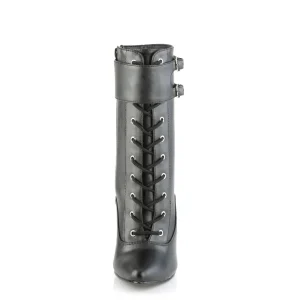 Similicuir 15 cm DOMINA-1023 fétiche bottines à talons aiguilles noirs