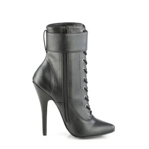 Similicuir 15 cm DOMINA-1023 fétiche bottines à talons aiguilles noirs