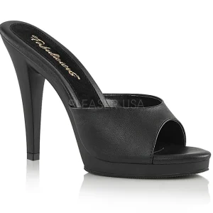 Similicuir 12 cm FLAIR-401-2 Mules Talons Hauts