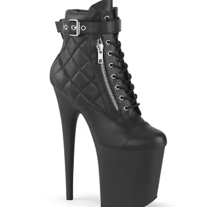 Similicuir 20 cm FLAMINGO-800-05 bottines plateforme à lacets en noir