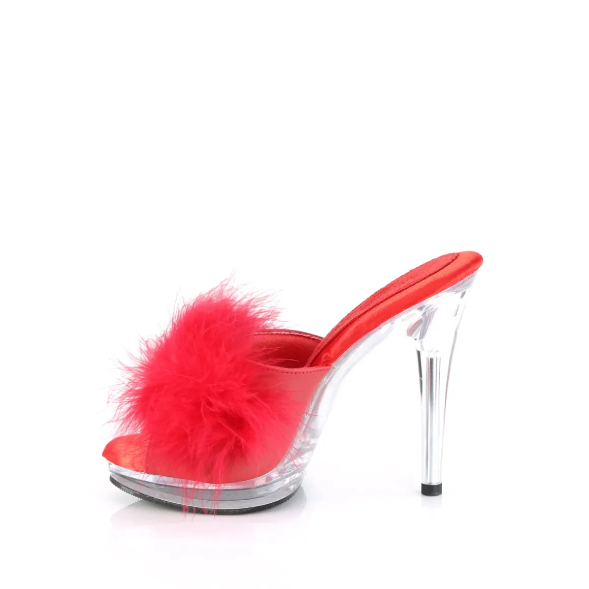 similicuir__cm_gloryf_mul_2.webp Similicuir 12,5 cm GLORY-501F-8 mule à talon hauts plume rouge
