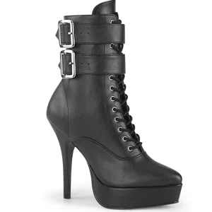 Similicuir 13,5 cm INDULGE-1026 fétiche bottines à talons aiguilles noirs