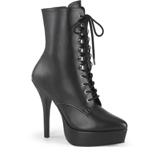 Similicuir 13,5 cm INDULGE-1020 fétiche bottines à talons aiguilles noirs