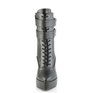 Similicuir 13,5 cm INDULGE-1026 fétiche bottines à talons aiguilles noirs