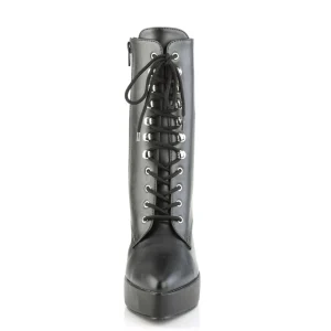 Similicuir 13,5 cm INDULGE-1020 fétiche bottines à talons aiguilles noirs
