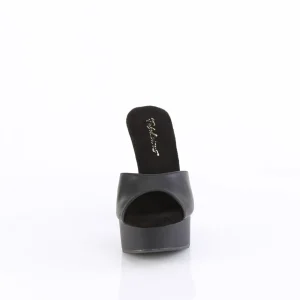 Similicuir 13 cm MARTINI-501 mule à talon hauts noirs